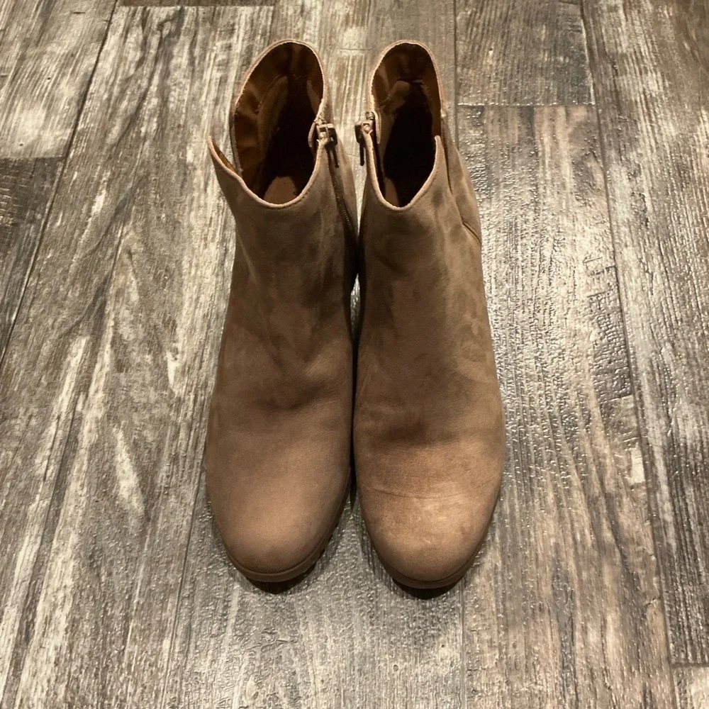 Style & Co. Tan Wedge Ankle Boots Size 11